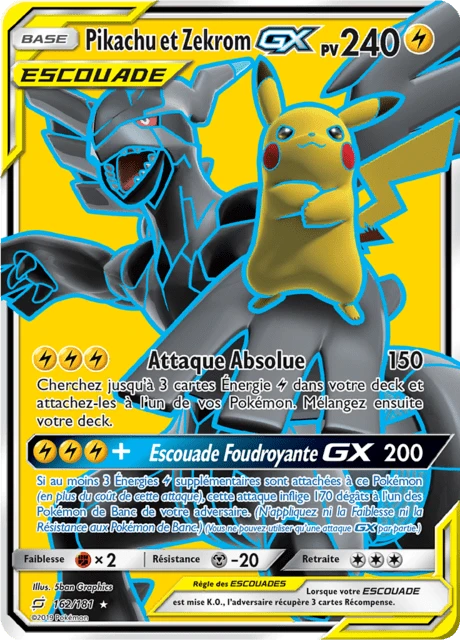 Pikachu et Zekrom-GX – Holo