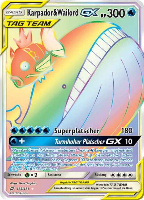Karpador & Wailord-GX – Holo
