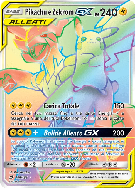 Pikachu e Zekrom-GX – Holo