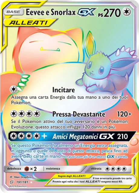 Eevee e Snorlax-GX – Holo