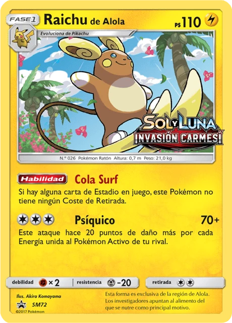 Raichu de Alola – Holo