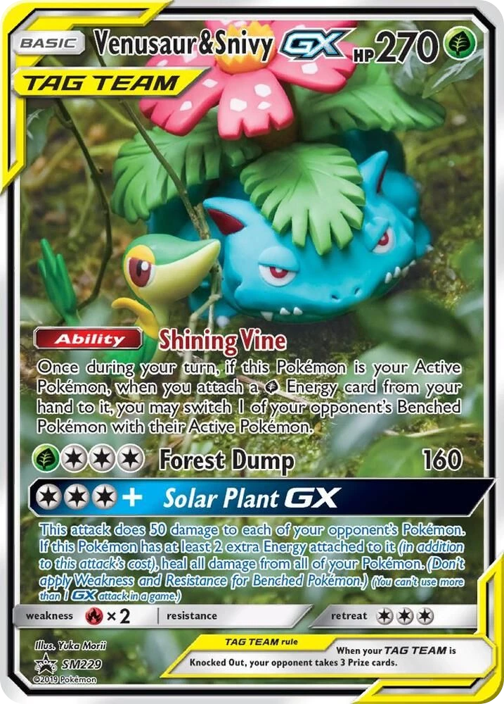 Venusaur & Snivy GX – Holo