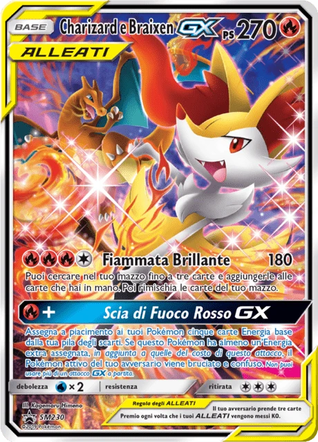 Charizard e Braixen-GX – Holo
