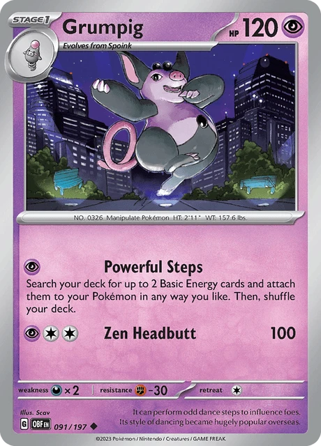 Grumpig – Reverse Holo