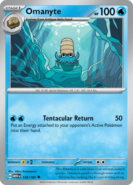 Omanyte – Reverse Holo