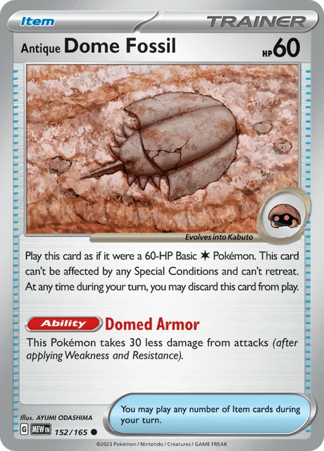 Antique Dome Fossil – Reverse Holo