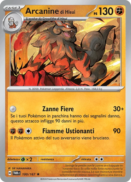 Arcanine di Hisui – Reverse Holo