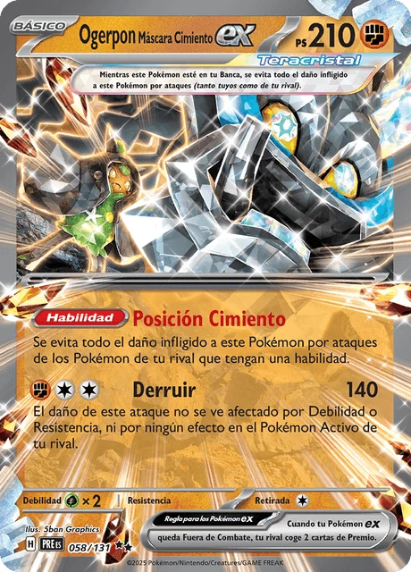 Ogerpon Máscara Cimiento ex – Holo