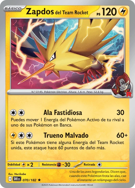 Zapdos del Team Rocket – Reverse Holo