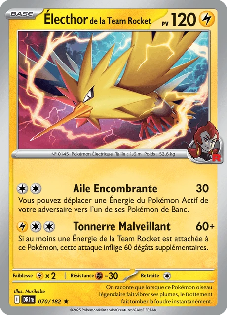 Électhor de la Team Rocket – Reverse Holo