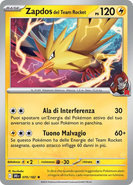 Zapdos del Team Rocket – Holo
