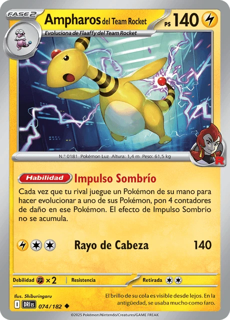 Ampharos del Team Rocket – Normal