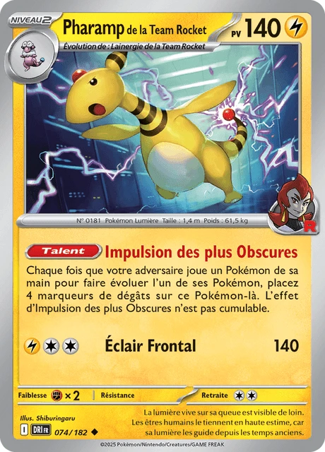 Pharamp de la Team Rocket – Reverse Holo