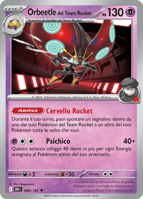 Orbeetle del Team Rocket – Reverse Holo