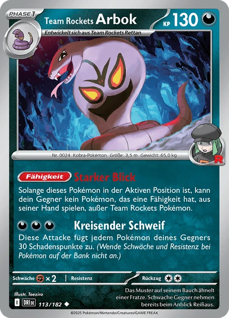 Team Rockets Arbok – Reverse Holo