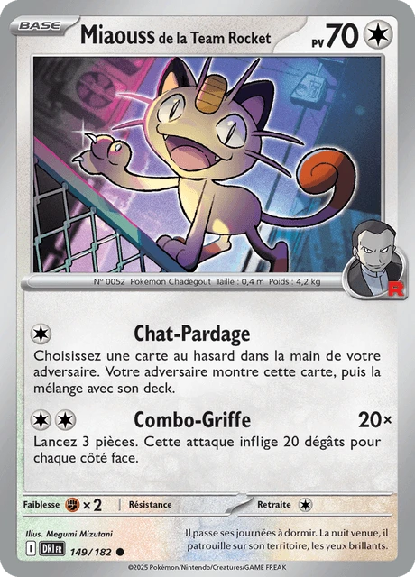 Miaouss de la Team Rocket – Reverse Holo