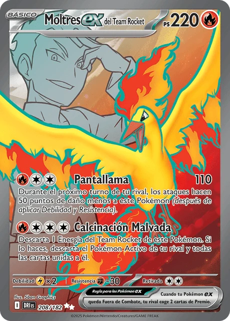 Moltres ex del Team Rocket – Reverse Holo · Team Rocket