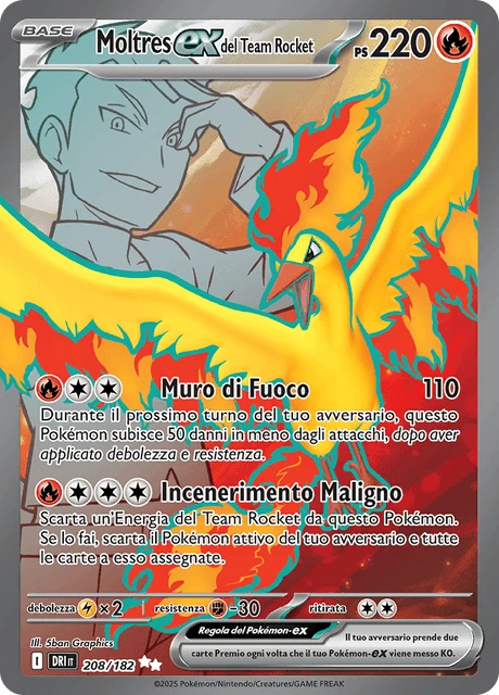 Moltres-ex del Team Rocket – Reverse Holo · Team Rocket