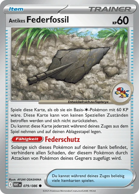 Antikes Federfossil – Reverse Holo