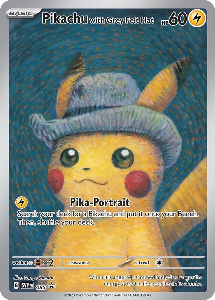 Pikachu with Grey Felt Hat – Normal