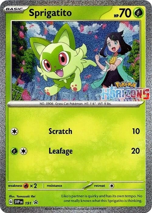 Sprigatito – Holo · Stamped