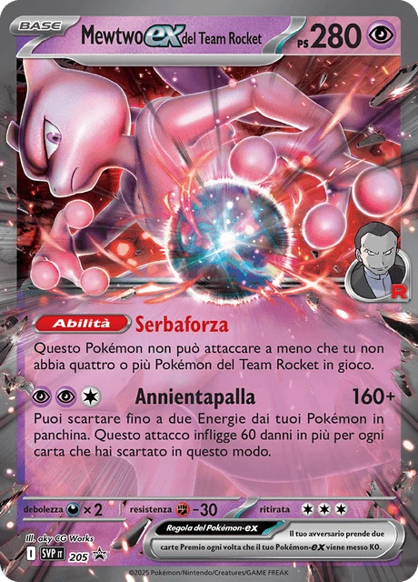 Mewtwo-ex del Team Rocket