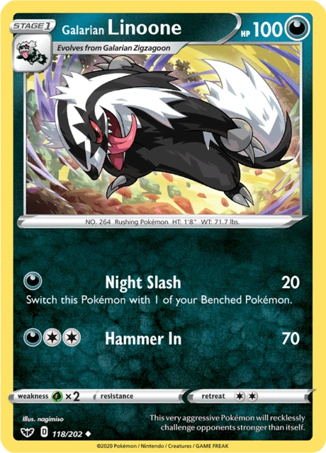 Galarian Linoone – Reverse Holo
