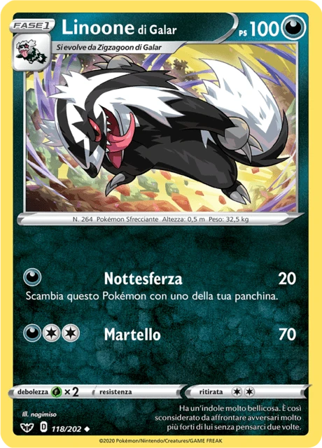 Linoone di Galar – Reverse Holo