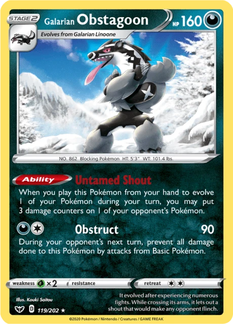 Galarian Obstagoon – Reverse Holo