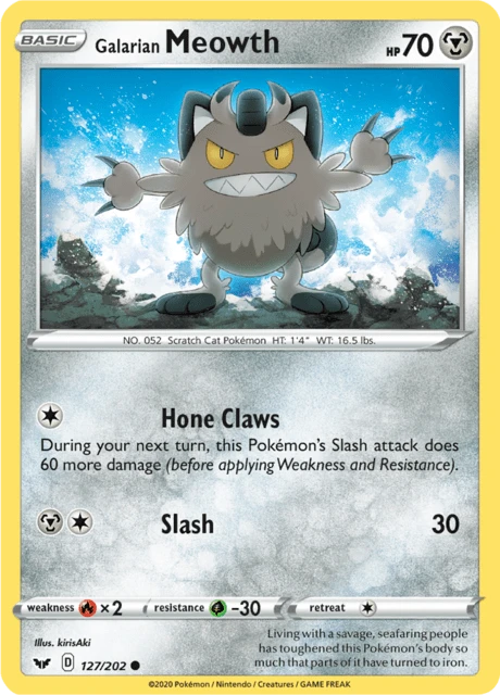 Galarian Meowth – Reverse Holo