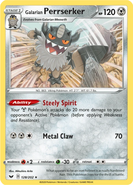 Galarian Perrserker – Reverse Holo