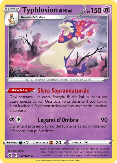 Typhlosion di Hisui – Reverse Holo