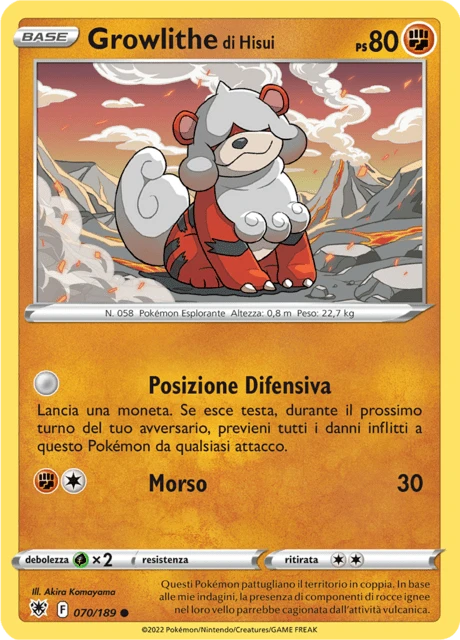 Growlithe di Hisui – Reverse Holo