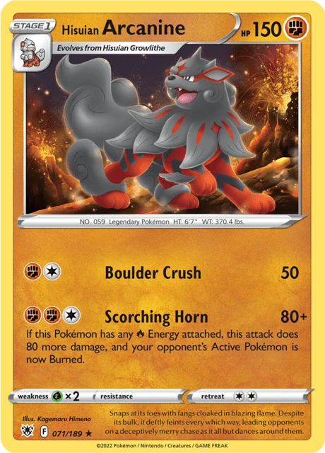 Hisuian Arcanine