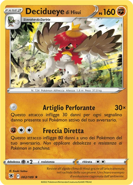 Decidueye di Hisui – Reverse Holo