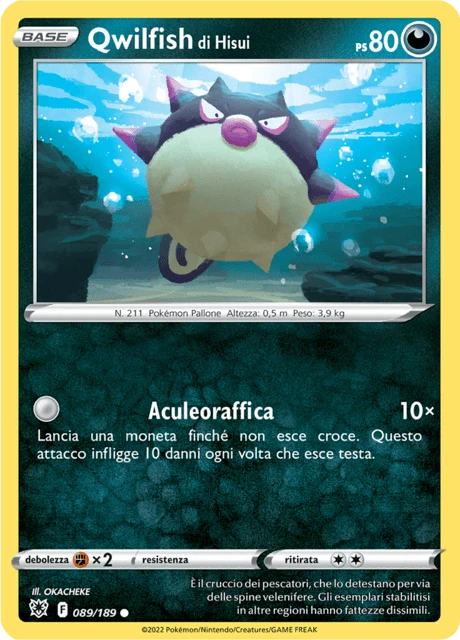 Qwilfish di Hisui – Reverse Holo
