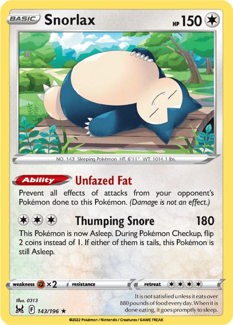 Snorlax – Reverse Holo