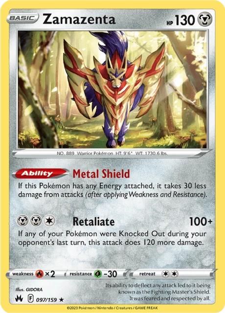 Zamazenta – Reverse Holo