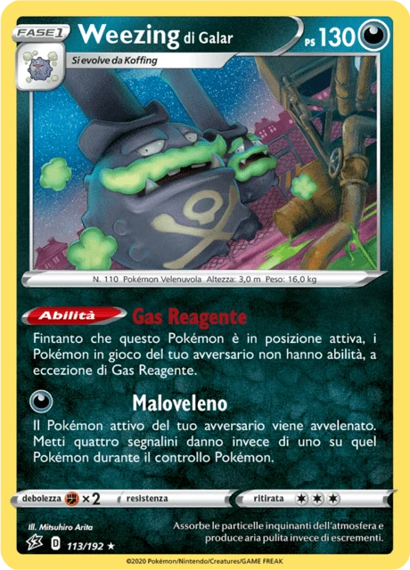 Weezing di Galar – Reverse Holo