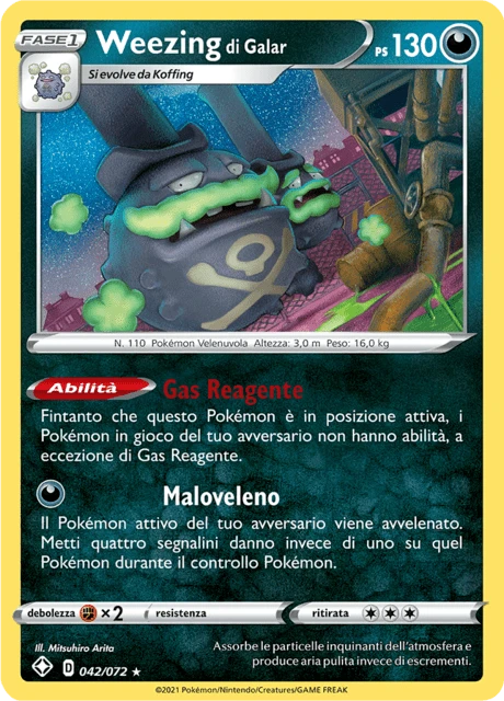 Weezing di Galar – Reverse Holo