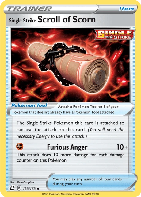 Single Strike Scroll of Scorn – Reverse Holo
