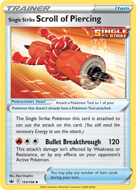 Single Strike Scroll of Piercing – Reverse Holo