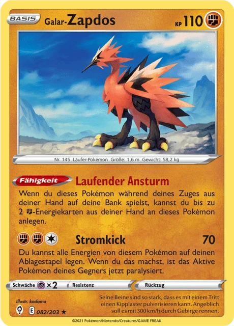 Galar-Zapdos – Reverse Holo
