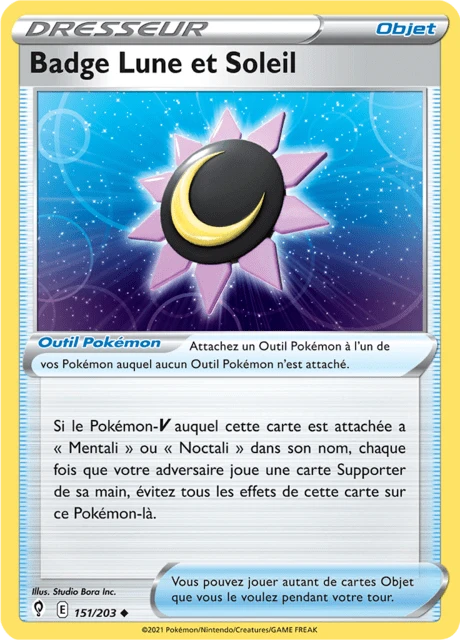Badge Lune et Soleil – Reverse Holo