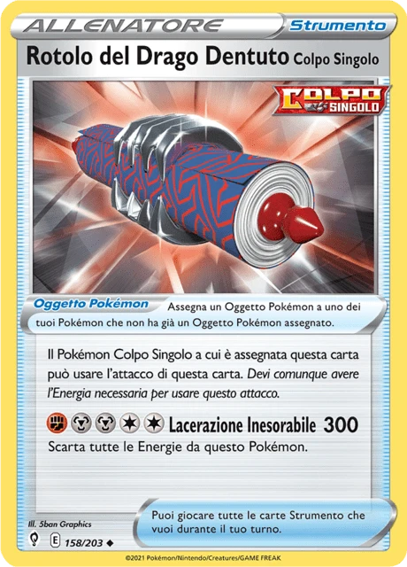 Rotolo del Drago Dentuto Colpo Singolo – Reverse Holo