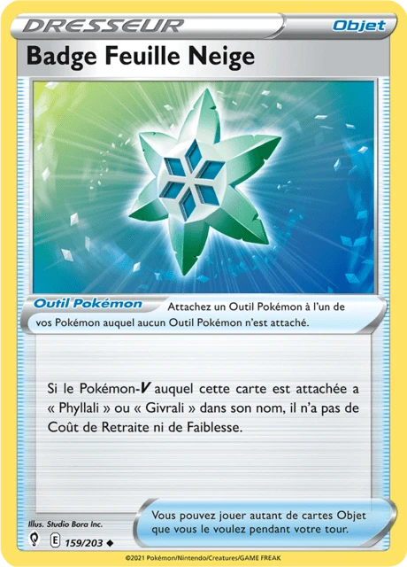 Badge Feuille Neige – Reverse Holo