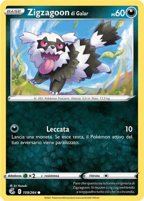 Zigzagoon di Galar – Reverse Holo