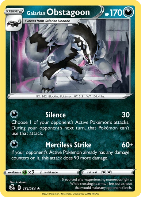 Galarian Obstagoon – Reverse Holo