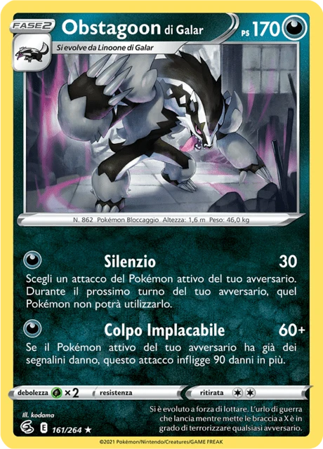 Obstagoon di Galar – Reverse Holo