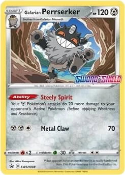 Galarian Perrserker – Holo · Stamped